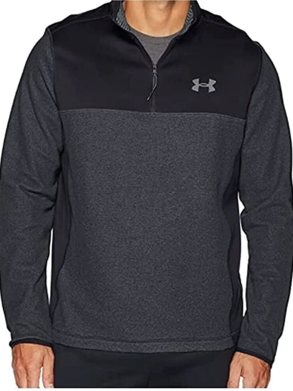 Under Armour Men’s Charcoal Gray & Black Quarter-Zip Performance Jacket